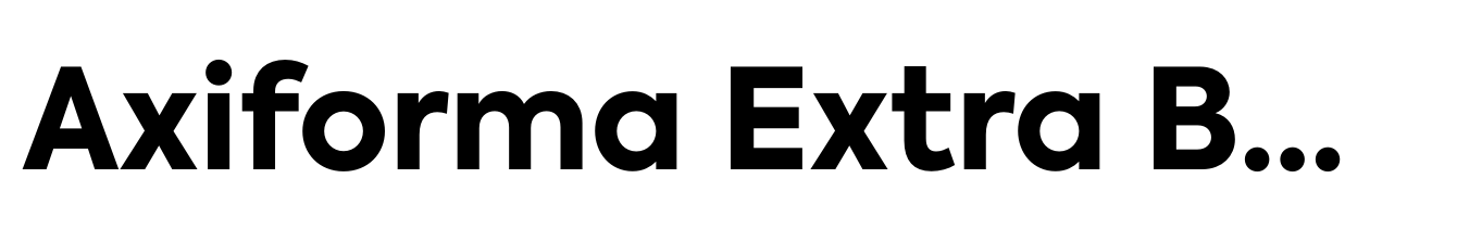 Axiforma Extra Bold